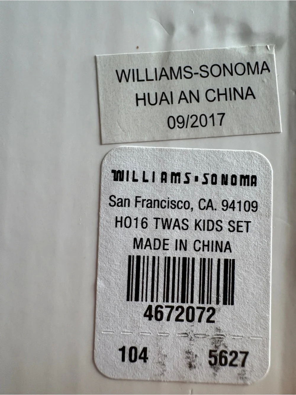 NIB Williams Sonoma Twas The Night Christmas Kids 3Piece Melamine Dinnerware Set